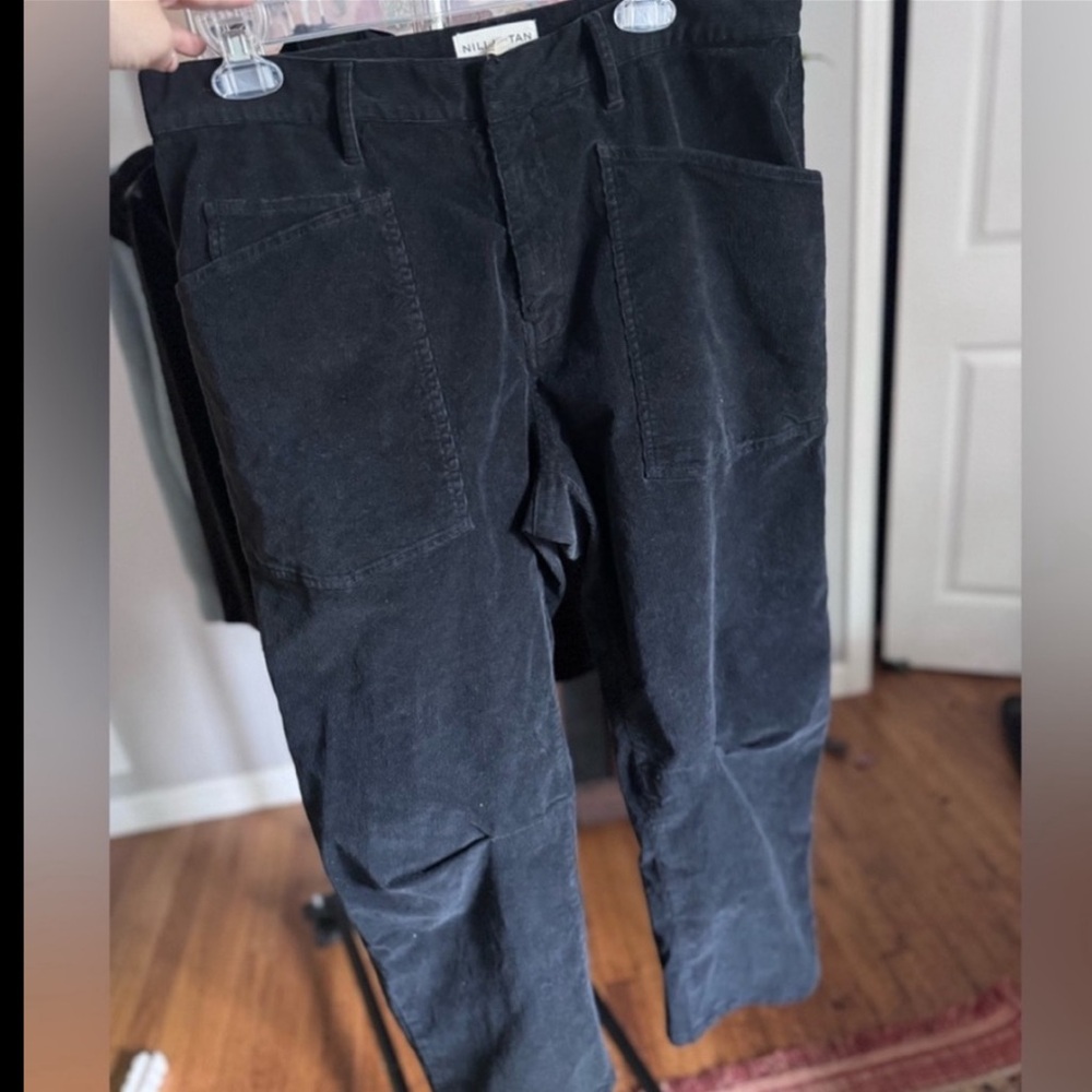 Nili Lotan Barrel Pants Black Corduroy size 12 - Picture 2 of 6